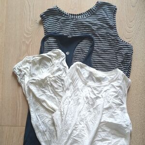 lululemon athletica Women’s Tank Tops - Navy, White, Black Stripe